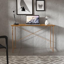 Escrivaninha Steel 76 Cm Estilo Industrial com Pés em Aço Cobre/naturale - 2