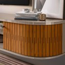 Ver imagem 2 de Rack Suspenso Ripado Algarve para TV até 75 polegadas - Fendi/Naturale - Madetec