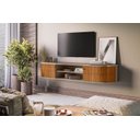 Ver imagem 1 de Rack Suspenso Ripado Algarve para TV até 75 polegadas - Fendi/Naturale - Madetec