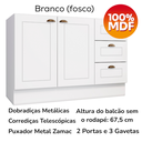 Ver imagem 6 de Balcao Pia com Tampo 120 Cm C353 Americana Branco Calcare Henn