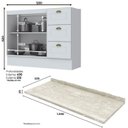 Ver imagem 4 de Balcao Pia com Tampo 120 Cm C353 Americana Branco Calcare Henn