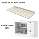 Ver imagem 7 de Balcao Pia com Tampo 120 Cm C353 Americana Branco Calcare Henn
