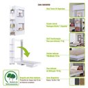 Ver imagem 7 de Cama Articulada Solteiro Vertical com 4 Prateleiras e 2 Nichos CV1085 80cm Branco - Art In Móveis