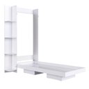 Ver imagem 3 de Cama Articulada Solteiro Vertical com 4 Prateleiras e 2 Nichos CV1085 80cm Branco - Art In Móveis