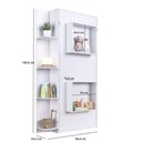 Ver imagem 6 de Cama Articulada Solteiro Vertical com 4 Prateleiras e 2 Nichos CV1085 80cm Branco - Art In Móveis