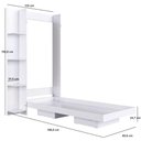 Ver imagem 5 de Cama Articulada Solteiro Vertical com 4 Prateleiras e 2 Nichos CV1085 80cm Branco - Art In Móveis