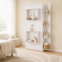 Ver imagem 2 de Cama Articulada Solteiro Vertical com 4 Prateleiras e 2 Nichos CV1085 80cm Branco - Art In Móveis
