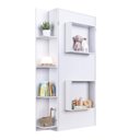 Ver imagem 3 de Cama Articulada Solteiro Vertical com 4 Prateleiras e 2 Nichos Cv1085 80cm Branco - Art In Móveis
