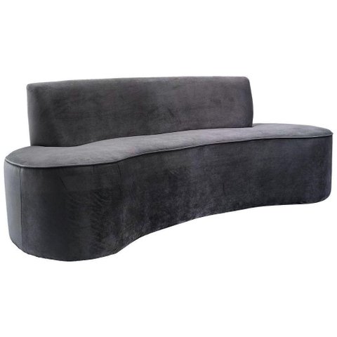 Sofá 03 Lugares 180cm Mônaco Veludo Titânio - Nexta Casa