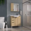 Ver imagem 1 de Conjunto para Banheiro Crystal 75 com Pés - Fabribam Gabinetes