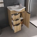 Ver imagem 2 de Conjunto para Banheiro Crystal 75 com Pés - Fabribam Gabinetes