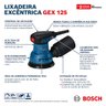 Lixadeira Roto Orbital Professional Bosch Gex 125 280w 127 ou 220v 127v - 2