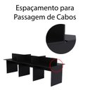 Ver imagem 3 de Bancada de trabalho 6 Lugares Cor:Preto