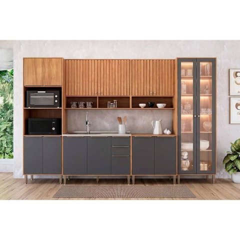 Cozinha Completa 6 Peças Divina CZ610 Cinamomo/Titanium MGM