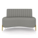 Ver imagem 5 de Sofá 2 Lugares Living 135cm Pé Ferro Dourado Maraú Bouclê K01 - D'Rossi