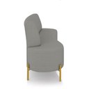 Ver imagem 7 de Sofá 2 Lugares Living 135cm Pé Ferro Dourado Maraú Bouclê K01 - D'Rossi