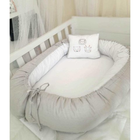 Ninho Redutor de Berço Safari Cinza