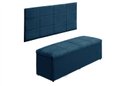 Ver imagem 1 de Kit Cabeceira e Calçadeira Raissa 138 cm Suede Azul Marinho