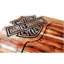 Ver imagem 2 de Tábua de corte tradicional para churrasco Madeira teca Harley Davidson