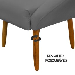 Kit 2 Poltronas Decorativa para Sala Recepção Manicure Consultório Stella Suede - 9
