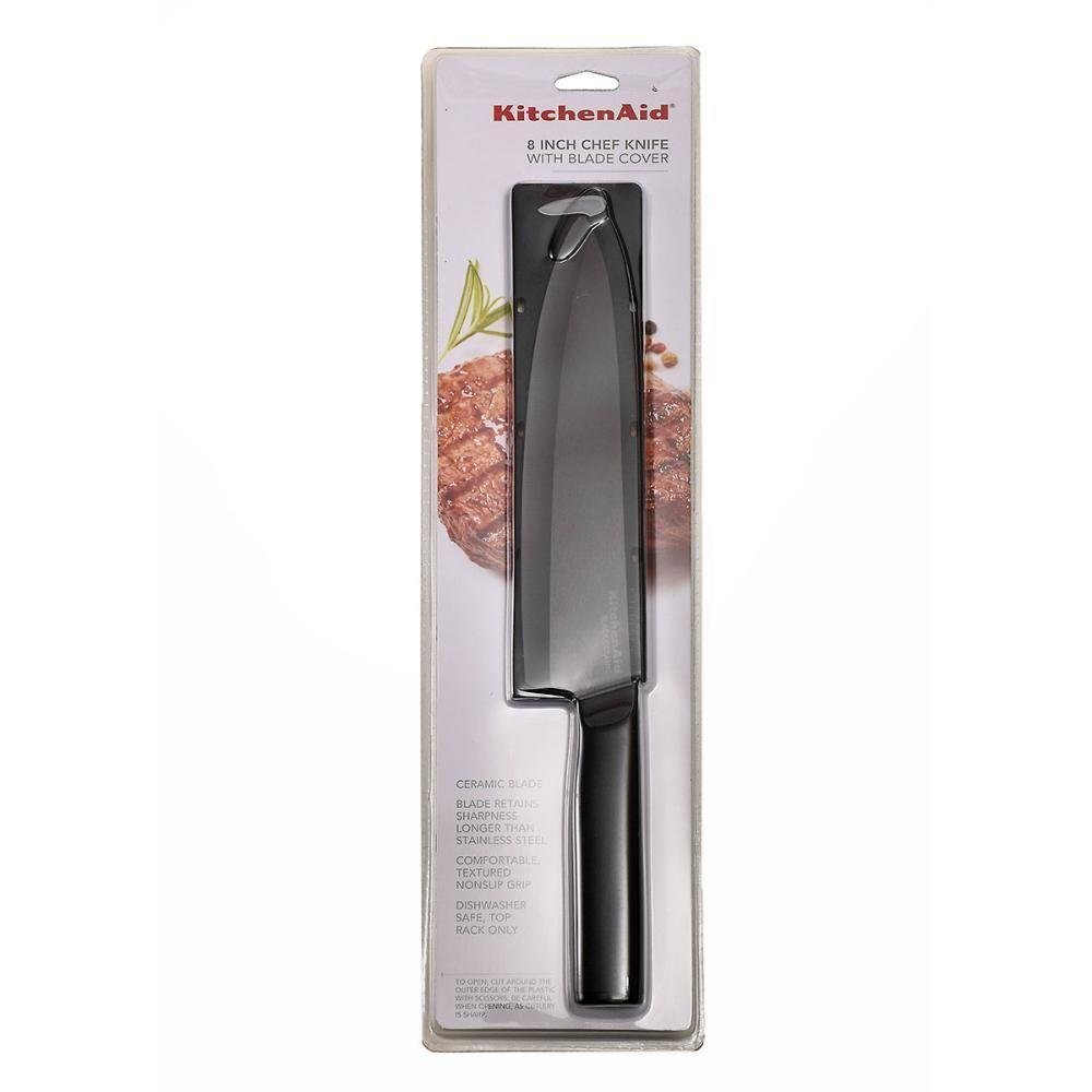 Faca Chef Preta Cerâmica com Capa Protetora 8 Kitchenaid - 5