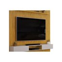 Ver imagem 6 de Rack Bancada C/ Painel P/ Tv Trento 250x240cm Freijo/off White - Dj Móveis
