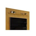 Ver imagem 5 de Rack Bancada C/ Painel P/ Tv Trento 250x240cm Freijo/off White - Dj Móveis