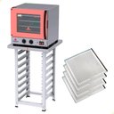 Ver imagem 1 de Kit Forno Elétrico Progás Turbo Fast Oven 127v com Mesa Prp-004 G2 e 4 Bandejas Imeca
