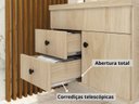 Ver imagem 4 de Kit Armário MDF para Banheiro Completo Luna 60 com Espelho e Cuba vidro:Nature