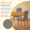 Ver imagem 4 de Conjunto Mesa 160x90 com 10 Cadeiras Blend Pés Madeira Maciça Sala Grande Premium - Cinza Escuro