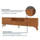 Ver imagem 5 de Conjunto Painel + Rack Vertex 237cm MDF Naturalle Mavaular