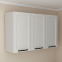 Ver imagem 1 de Armário Aéreo Cozinha 120 cm Grazi 3 Portas 2 Prateleiras Branco - Tecno Mobili