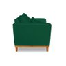 Poltrona Vintage Viena Com Almofadas Decorativa Suede Verde - Madeira Prima Deccor - 4