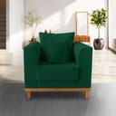 Ver imagem 2 de Poltrona Vintage Viena Com Almofadas Decorativa Suede Verde - Madeira Prima Deccor