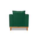 Ver imagem 5 de Poltrona Vintage Viena Com Almofadas Decorativa Suede Verde - Madeira Prima Deccor