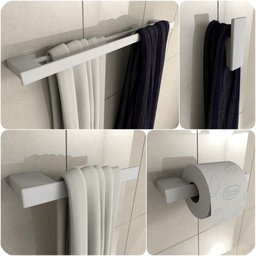 Kit Acessórios para Banheiro 4 Peças Duplo Branco F.master - 2