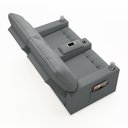Ver mais imagens de Poltrona do Papai Reclinável Sala de Cinema Palace 2 Lugares Manual Baú Usb Pu Cinza G23 Encantum