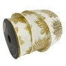 Kit 2 Fita Aramada Natal Flores Dourada Metálico 6,3cm X 914cm - 2