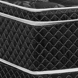 Colchão Queen Gazin Box Casal Size 158cm Molas Ensacadas Bonnel Perola Negra Preto -  - 4
