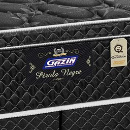 Colchão Queen Gazin Box Casal Size 158cm Molas Ensacadas Bonnel Perola Negra Preto -  - 2