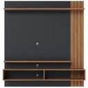 Ver imagem 3 de Painel para TV 65 pol com Bancada Suspensa 150cm Will C04 Noce Milano Preto Fosco - Lyam Decor
