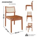 Ver imagem 4 de Sala de Jantar Mesa 110x76cm Tampo Laminado com 4 Cadeiras em Couríssimo Ceci Yescasa Marrom