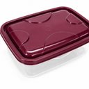 Ver imagem 3 de Kit 5 Potes Herméticos 700ml Marmitas Retangulares Porta Alimentos Microondas Freezer Fitness Multiu