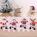 Ver imagem 1 de Kit 8 Pendentes Árvore de Natal Noel Urso Neve Rena 18cm
