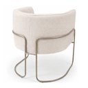 Ver imagem 3 de Poltrona Mono Base Champagne Bouclé Off White - Sallar Home