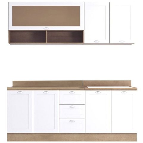Cozinha Modulada 6 Pecas 200 Cm Denv Branco Rivera Dtall