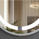 Ver imagem 2 de Espelho Redondo Adnet Iluminado Led com Alça 40cm Premium - Branco Alça Caramelo