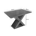 Ver imagem 3 de Mesa de Sala Jantar Graviola C/tampo Madeirado C/ Vidro 80x120cm Nogueira/off White/vidro Off White