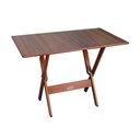 Ver imagem 4 de Kit 3 Conjuntos de Mesa Dobráveis de Madeira 70x110cm com 6 Cadeiras Imbuia - Cor: Marrom