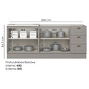 Ver imagem 4 de Balcao Pia 120 Cm Balcao Cooktop 80 Cm Americana Cinza Calcare Henn